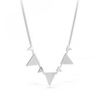 Collana Pendente Donna S'Agapò Punky Acciaio PVD Oro Triangoli Glietterati