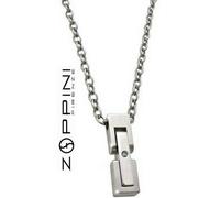 Collana Pendente Girocollo Uomo Zoppini acciaio diamante nero e catena 60 cm
