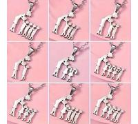 Collana pendente in acciaio inossidabile alla moda per ragazze e ragazzi - Accessorio ipoallergenico, resistente e alla moda - Perfetto per un uso quotidiano Tagli UnicaLettereAcciaio inossidabile