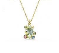 Collana pendente Swarovski Gema multicolor placcata color oro 5705816