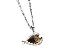 Collana per animali domestici con cane che dorme collana con angelo carino regalo per gli amanti degli animali domestici regali per ragazzi ragazze collane semplici per donne, G, misura unica, Moderno