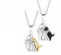 collana per cani donna regalo 2 pezzi collane cane nero e oro 45cm collana simbolica amore animali idea regalo amiche fidanzata per compleanno anniversario Natale