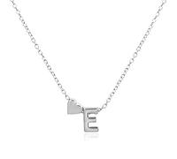 Collana per donna con catena a clavicola, collana Harajuku con 26 lettere, collana da donna con cuore d'amore, iniziale dell'alfabeto, colore oro e argento, girocollo, regali E1