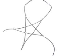 Collana per il corpo elegante e durevole con dettagli rivetti, ciondolo a forma di stella super lunga per gli appassionati di moda