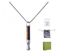 Collana per la respirazione pietra occhio di tigre e aromaterapia Catena in acciaio inossidabile 70cm Strumento di meditazione e consapevolezza per calmare,favorire il sonno,alleviare ansia e stress