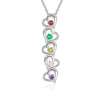 Collana per mamma Regali Collana personalizzata con pietra portafortuna per donne mamma nonna collana con nome personalizzato festa della mamma compleanno regali di Natale, Misura unica, Rame, Nessuna