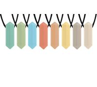 Collana per Masticare il Pastello Sensoriale (8 pezzi) - Migliori Strumenti per l'Autismo - Durevoli e forti Giocattoli Masticabili in Silicone - Ciondolo per Masticare per Ragazzi e Ragazze