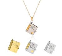 Collana per nipote: la più bella collana con libro capitolare, collana con libro My Little Star per figlia, collane con incisione personalizzata con 6 pagine di informazioni, regalo per nipote da