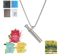 Collana per respirazione ansia con resistenza, alito aromatizzato, filtro, olio essenziale naturale, collana per alleviare lo stress e l'ansia, per adulti