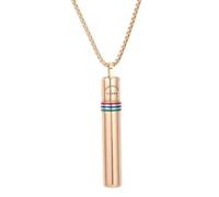 Collana per respirazione da 528 Hz, collana per ansia, fischietto da 528 Hz, per strumenti di messa a punto di meditazione, calmante e antistress, per donne e uomini, F, Acciaio inossidabile, Nessuna
