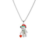 Collana per tenere anello carino collana di Natale piena femminile Jumpy Hip Hop ciondolo gioielli iniziali lettere (rosa, taglia unica), plastica ABS, Nessuna pietra preziosa