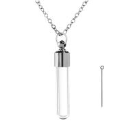 Collana per Urna in Argento Sterling per le Ceneri, Gioielli per la Cremazione del per le Ceneri, Ciondolo Ceneri per le donne, Ciondolo medaglione commemorativo con kit di riempimento