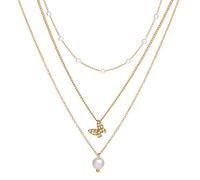 Collana Perle a Farfalla Multistrato per Donne Fashion Sun Star Pearl Choker Collane Gioielli Fashion Girl