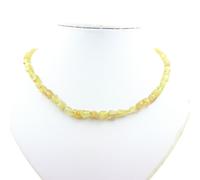 Collana Perle Apatite Giallo Di Madagascar Catena IN Acciaio Inossidabile