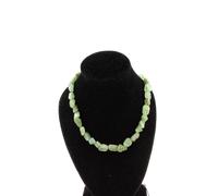 Collana Perle Apatite Verde Madagascar Catena IN Acciaio Inossidabile