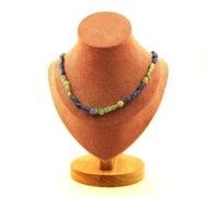 Pietre E Minéraux. Collana Perle Cianite Blu Del Brasile + Cianite Verde B