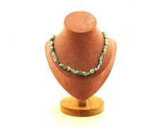 Collana Perle Cianite Verde Del Brasile + Larimar Della Repubblica Collana Donne