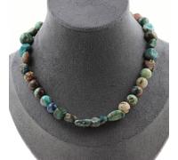 Collana Perle Crisocolla Di USA + Namibia Qualità 7A Collana