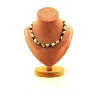 Collana Perle Epidoto Di Myanmar (Birmania) + Berillo Morganite Del Donna