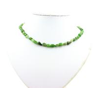 Collana Perle Giada Nefrite Siberiano (Russia) Catena IN Acciaio Inossidabile