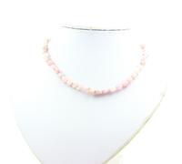 Collana Perle Kunzite Del Brasile Catena IN Acciaio Inossidabile