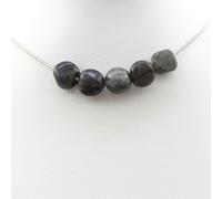 Collana Perle Labradorite Finlandia + Labradorite 8 Mm. Catena IN Collana Fe