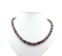 Collana Perle Labradorite + Lepidolite 8 MM Catena IN Acciaio Inossidabile