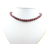 Collana Perle Lepidolite 8 MM Catena IN Acciaio Inossidabile