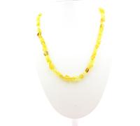 Collana Perle Opale Giallo Australia Catena IN Acciaio Inossidabile