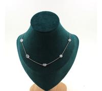 Collana Perle Pietra di Luna India Catena IN Acciaio Inox Taglia Personna