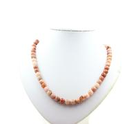 Collana Perle Pietra Di Sole 8 MM Catena IN Acciaio Inossidabile