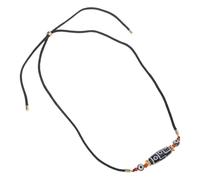 Collana perle pietra naturale con | Centrotavola cilindrico lucido, perline più piccole coordinate, tappi terminali color oro per un dettaglio