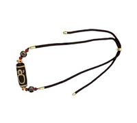 Collana perle pietra naturale con | Centrotavola cilindrico lucido, perline più piccole coordinate, tappi terminali color oro per un dettaglio