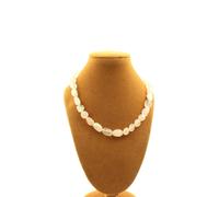 Collana Perle Quarzo Rosa Del Brasile Catena IN Acciaio Inossidabile