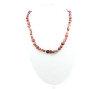 Collana Perle Rubino Del Brasile Catena IN Acciaio Inossidabile