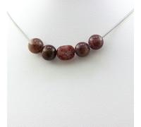 Collana Perle Rubino Del Brasile + Di Mogok , Birmania, Myanmar 8 Fe