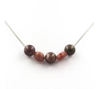 Collana Perle Rubino Di Mogok , Birmania, Myanmar 8 MM + Del Catena IN Cromature