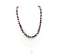 Collana Perle Rubino Di Mogok , Birmania, Myanmar Qualità 2A. 8 MM Catena IN ,