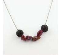 Collana Perle Rubino Da Mogok , Birmania, Myanmar Qualità 2A. 8 MM Catena IN ,