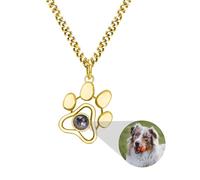 Collana Personalizzata con Foto in Zampa di Cane - Regalo Commemorativo per Cani e Donne