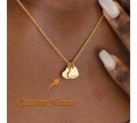Collana personalizzata con il cognome della famiglia e pendenti a forma di cuore multipli, regalo personalizzato per nonna, mamma e bambini Acciaio inossidabile