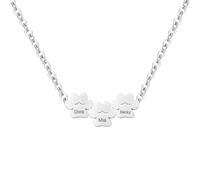 Collana personalizzata con impronta di zampa Collana con ciondolo a forma di zampa di cane con 1-3 nomi Collana con nome del cane per le donne Gioielli per gli amanti degli animali domestici