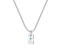 Collana personalizzata con iniziale e pietra natale, 1-7 ciondoli personalizzati con iniziale dalla A alla Z, collana con ciondolo a forma di targhetta, gioiello con più lettere per la famiglia