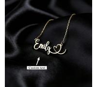 Collana personalizzata con nome dolce, con incisione personalizzata, ciondolo a forma di cuore in acciaio inossidabile, collana dell'amore eterno, accessorio di moda per donna, adatto per l'uso durant