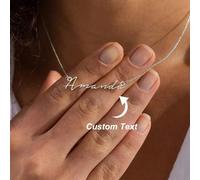 Collana personalizzata con nome su misura per donna, gioiello in acciaio inossidabile con ciondolo a targhetta verticale, regalo per la migliore amica, argento e oro, moda autunnale vintage, regalo id