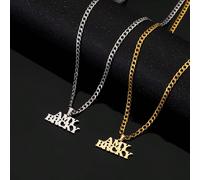 Collana personalizzata con stile semplice, stile europeo e americano, con nome personalizzato, adatta come regalo personalizzato per il fidanzato, il fratello o il compagno di classe per l'anniversari