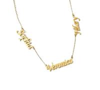 Collana personalizzata con tre nomi, gioiello per madre e figlia, regalo personalizzato per lei, gioielli con nome, fatto a mano minimalista