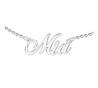 Collana Personalizzata, da Donna, con Nome. Indossa il Tuo Nome. Acciaio Inossidabile e Anallergico. Colore Argento. Progettata in Italia. (Mia)