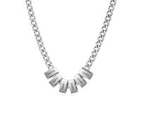 Collana Personalizzata da Uomo Con 1-6 Nomi Catena in Acciaio inossidabile per Papà Marito Fidanzato Regalo Personalizzato per Natale, San Valentino, Festa del papà,Compleanni (bead-6 nome)