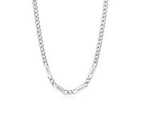 Collana Personalizzata per Uomo Acciaio Inossidabile Catena Cubana con Nome Inciso Gioiello Catena Argentata Nera Regolabile Uomini Regalo per Marito Fidanzato Papà Regalo la Festa (4 names-Argento)